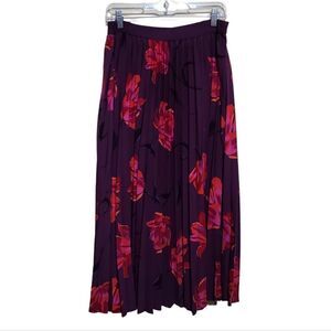a new day Purple Floral Skater Skirt